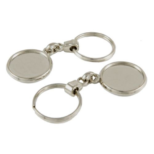 Keyring Blank Pendant 25.4mm recess